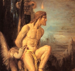 Prometheus, (Detail) by Gustave Moreau [19th cent.] (Public Domain Image)