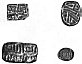 Figs. 15, 16, 17, 18. Early Egyptian Seals and Plaques. (British Museum)