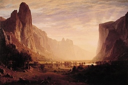 Looking Down Yosemite, by Albert Bierstadt [1865] (public domain image)