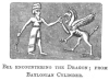 BEL ENCOUNTERING THE DRAGON; FROM BABYLONIAN CYLINDER.