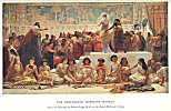 THE BABYLONIAN MARRIAGE MARKET<br> <i>From The Painting by Edwin Long, R.A., in the Royal Holloway College</i>.
