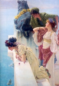 A Coign of Vantage, by Lawrence Alma-Tadema [1895] (Public Domain Image)