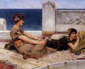 Loves' Votaries, by Lawrence Alma-Tadema (detail) [1891] (Public Domain Image)