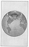 NORTHERN ENTRANCE.<br> Globe showing entrance to the interior of the earth at the North Pole.