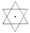 Star of David with a dot enclosed.