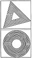 FIGS. 99 and 100.—Mazes by G. A. Boeckler, 1664.