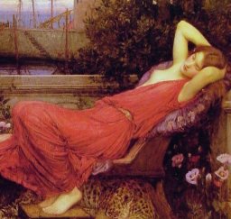 Ariadne, by John William Waterhouse (detail) [1898] (Public Domain Image)