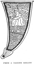 FROM A DAGGER SHEATH