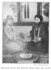 THE IMAM TAKING THE POISONED GRAPES FROM THE CALIPH<br> <i>From a Persian picture</i>.