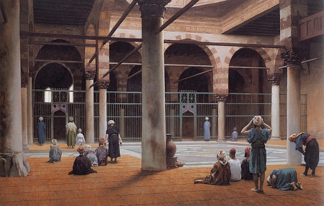Interior of a Mosque, by Jean-Leon Gerome [1870] (Public Domain Image)