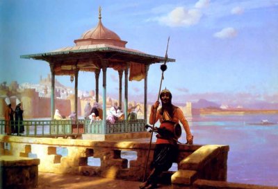 Harem in the Kiosk, Jean-Leon Gerome [19th cent.] (Public Domain Image)