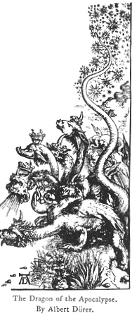 The Dragon of the Apocalypse. By Albert Dürer.