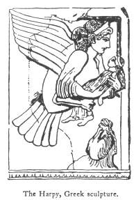 The Harpy, Greek sculpture.