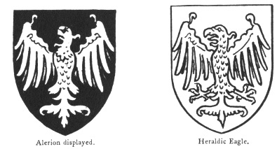 [left] Alerion displayed. [right] Heraldic Eagle.