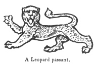 A Leopard passant.