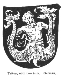 Triton, with two tails. German.
