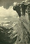 TENAYA CANYON AND THE OVERHANGING ROCK ON HALF DOME<BR>
 <I>Photo A. C. Pillsbury</I>