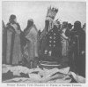 WOMEN MAKING VOWS HOLDING UP PIECES OF SACRED TONGUE.