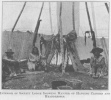 INTERIOR OF SOCIETY LODGE SHOWING MANNER OF HANGING CLOTHES AND HEADDRESSES.