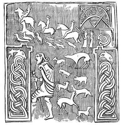 HOUNDS AND HUNTSMEN, ORNAMENTS AND CHARACTERISTIC SYMBOL--Copied from the 
