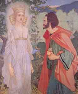 Merlin and the Fairy Queen, by John Duncan