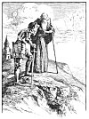 ''From thence, far off he unto him did shew<BR>
 A little path that was both steepe and long,<BR>
 Which to a goodly Citty led his view,<BR>
 Whose wals and towres were builded high and strong<BR>
 Of perle and precious stones that earthly tong<BR>
 Cannot describe, nor wit of man can tell.''