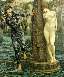 Perseus and Andromeda, by Edward Burne-Jones [1884-5] (Public Domain Image)