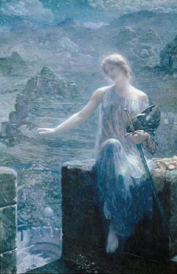 The Valkyrie's Vigil, by Edward Robert Hughes [19th cent.] (Public Domain Image)