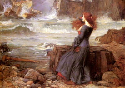 Miranda, from the Tempest, by John William Waterhouse [1916] (Public Domain Image)