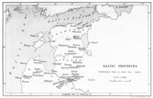 3. The Baltic Provinces, showing Archæological Finds.