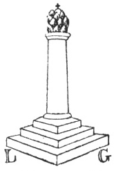 FIG. 50. HERALDIC PERRON. (LOYENS. Recueil héraldique, passim<i>.</i>)