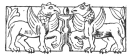 FIG. 76. WOODEN SCULPTURE AT CANOSSA. (H. W. SCHULTZ. Kunst des Mittelalters in Italien, pl. vi., fig. 1.)