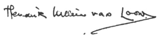 signature of Hendrick Willem Van Loon